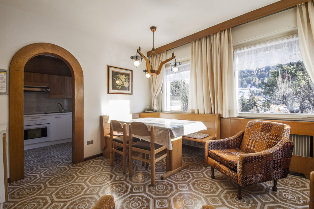 Soggiorno Appartamento Medio Affitto Vacanze Villa Ginestra Dolomiti Moena