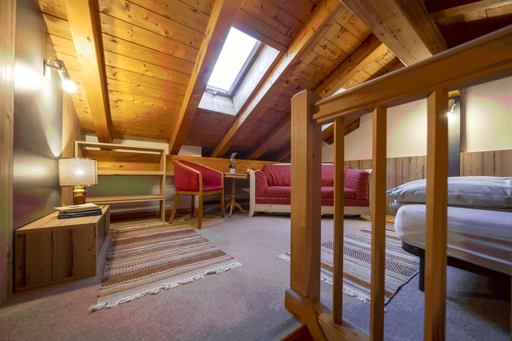 Quality Vacation Dolomites Bedroom Attic Apartments Resh Ciasa Buro Moena Val di Fassa